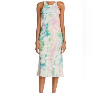 Amanda Uprichard Pasadena Pastel Tie-Dye Midi Dress